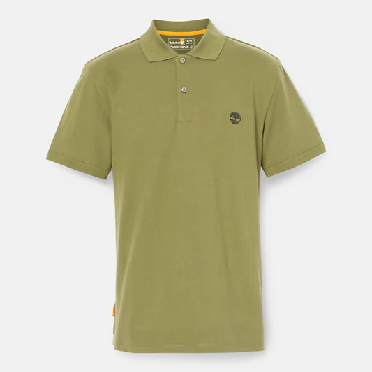 Polo verde cotone Elasticizzata Merrymeeting River Timberland P24 TB0A2DJE V461V461 TIMBERLAND 