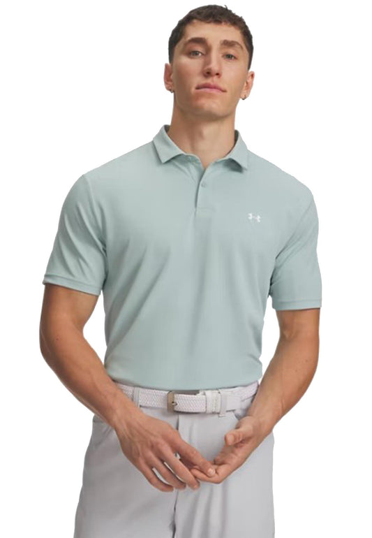 Polo a manica corta sportiva azzurra Golf Drive Pique Under Armour P26 77-6012303 04770477 UA GOLF 