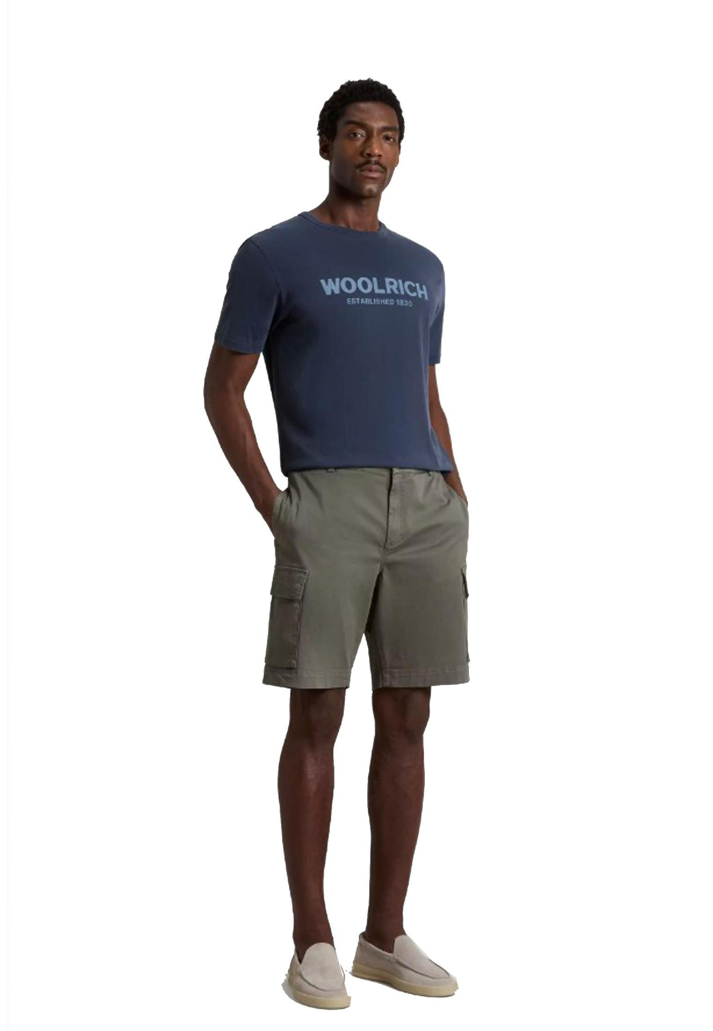 Pantaloncini bermuda cargo verde oliva cotone Woolrich P26 CFWOSH2001MRUT5262 66676667 WOOLRICH 