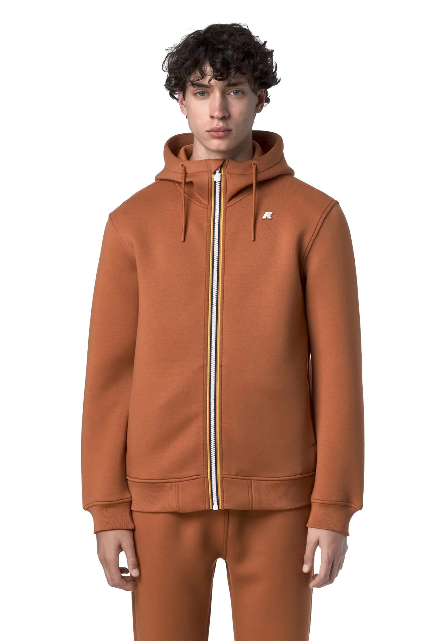 Giacca in pile con cappuccio arancione Rainer Spacer K-way A25 K2141DW WGGWGG K-WAY 