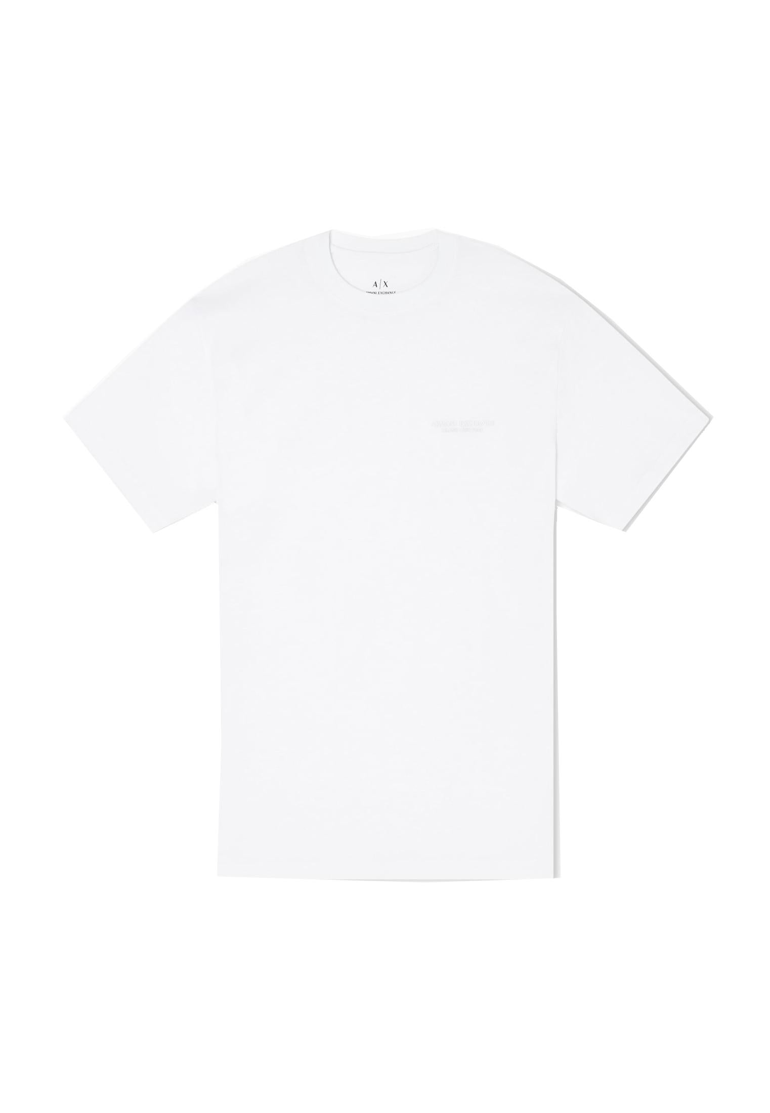 T-shirt bianca girocollo cotone logo minimal cuore regular fit Armani Exchange A25 XM001281 AF10361 U0002U0002 ARMANI EXCHANGE 