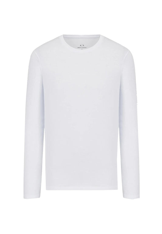 T-shirt basic bianca maniche lunghe Armani Exchange P24
