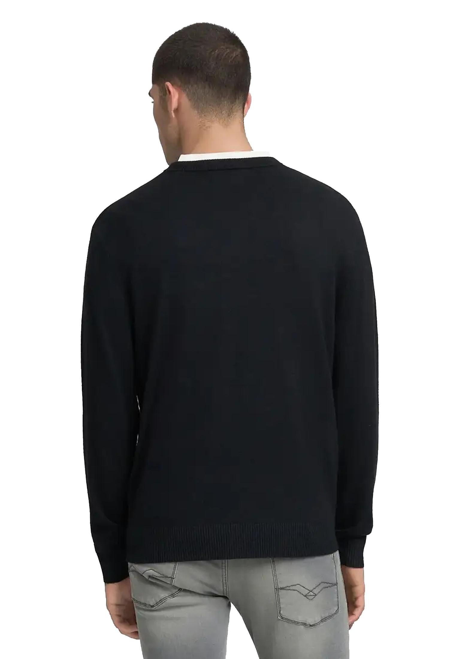 Maglia pullover girocollo nera misto lana Replay A25 UK4854.000.G21901 098098 REPLAY 