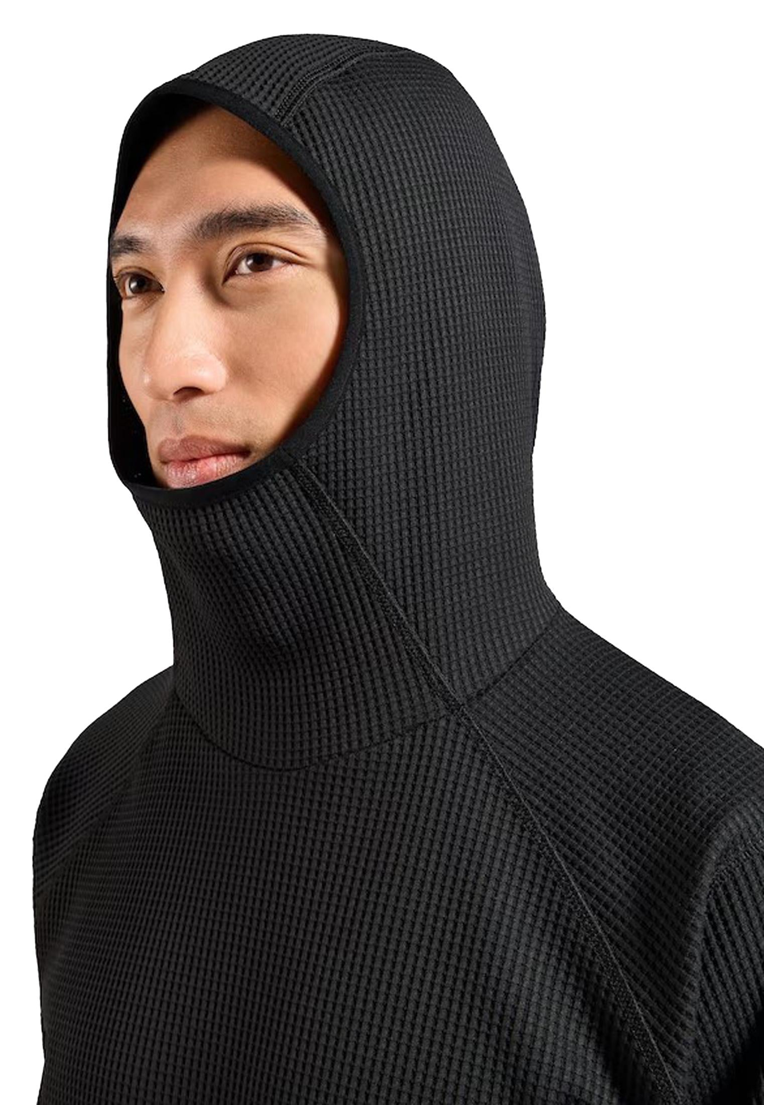 Felpa con cappuccio mid layer allenamento nera Cubic Odlo A25 542982 1500015000 ODLO 