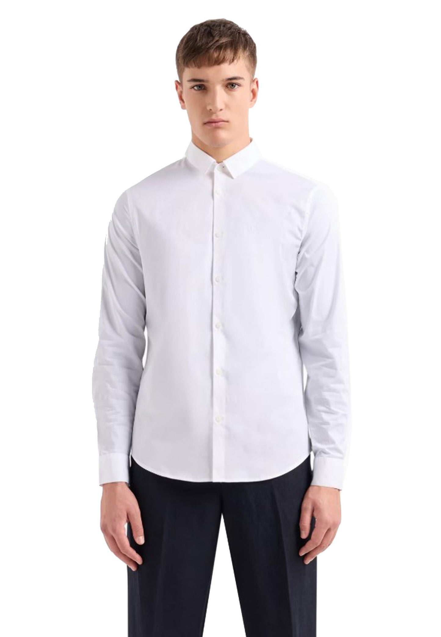 Camicia bianca slim fit popeline stretch Armani Exchange P25