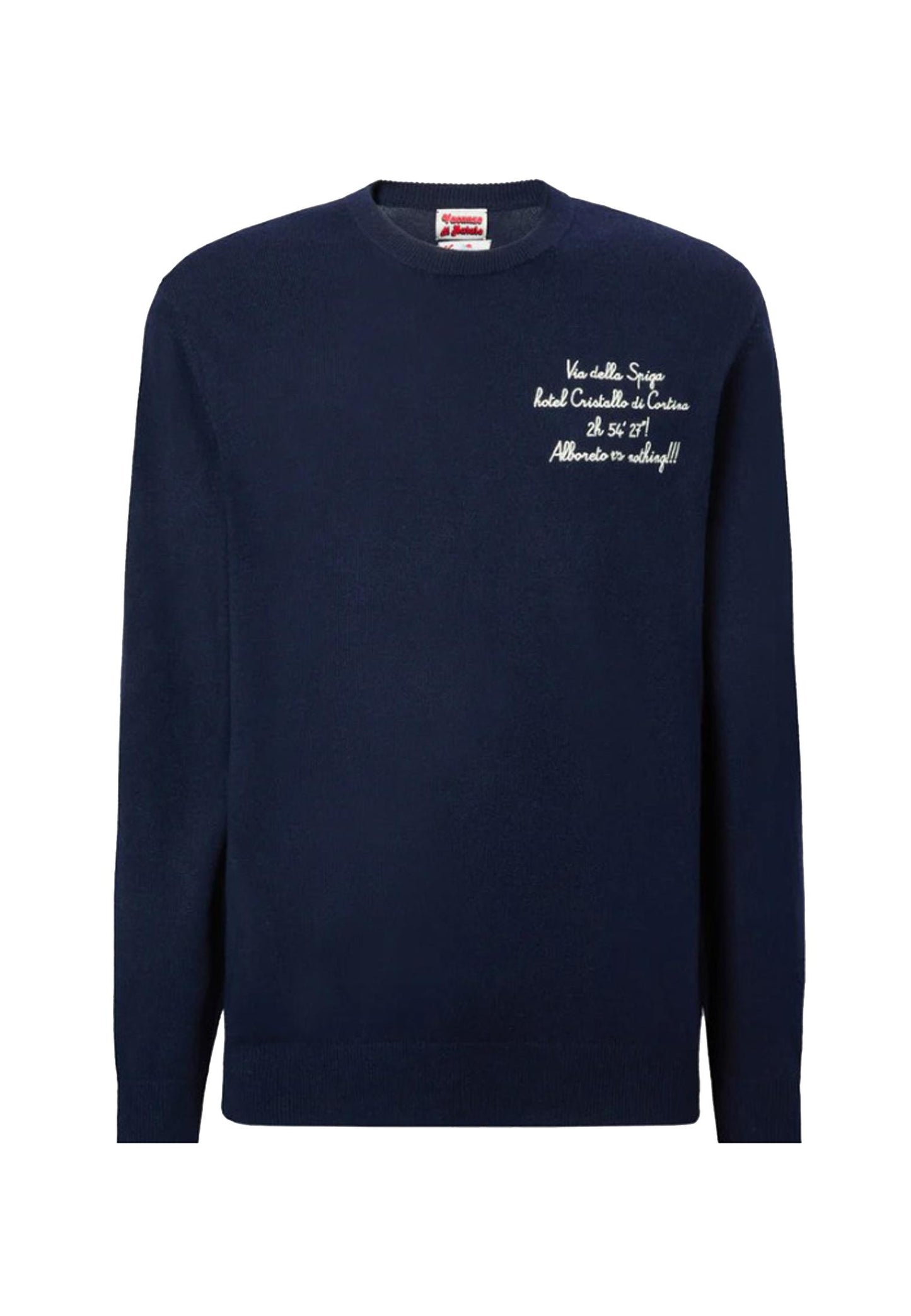 Maglione girocollo lana blu Via Spiga Heron MC2 Saint Barth A25 HER0024 03389I03389I MC2 