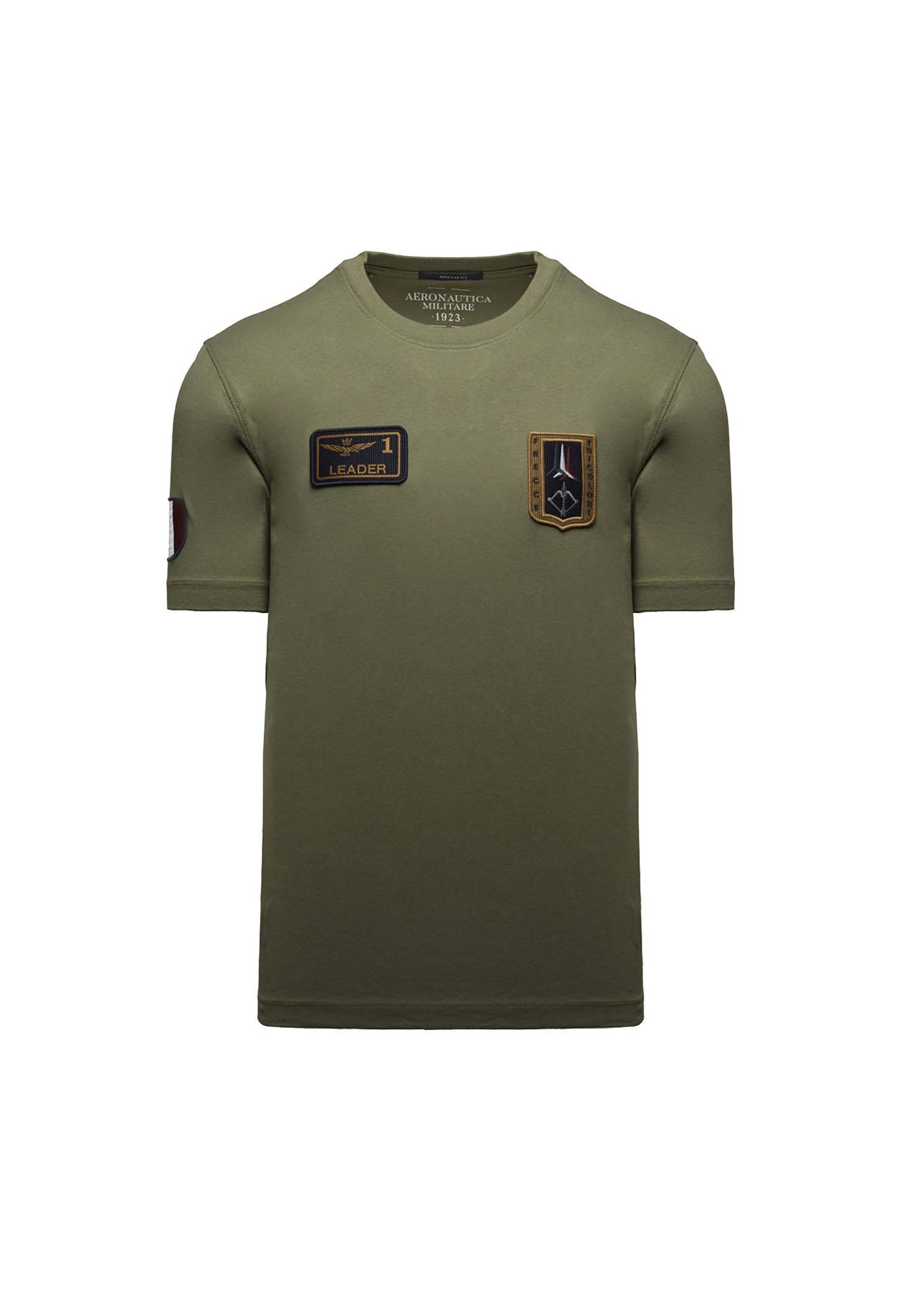 T-shirt girocollo verde cotone Frecce Tricolori Aeronautica Militare P26 261TS2544UJ00592 0730407304 AERONAUTICA MILITARE 