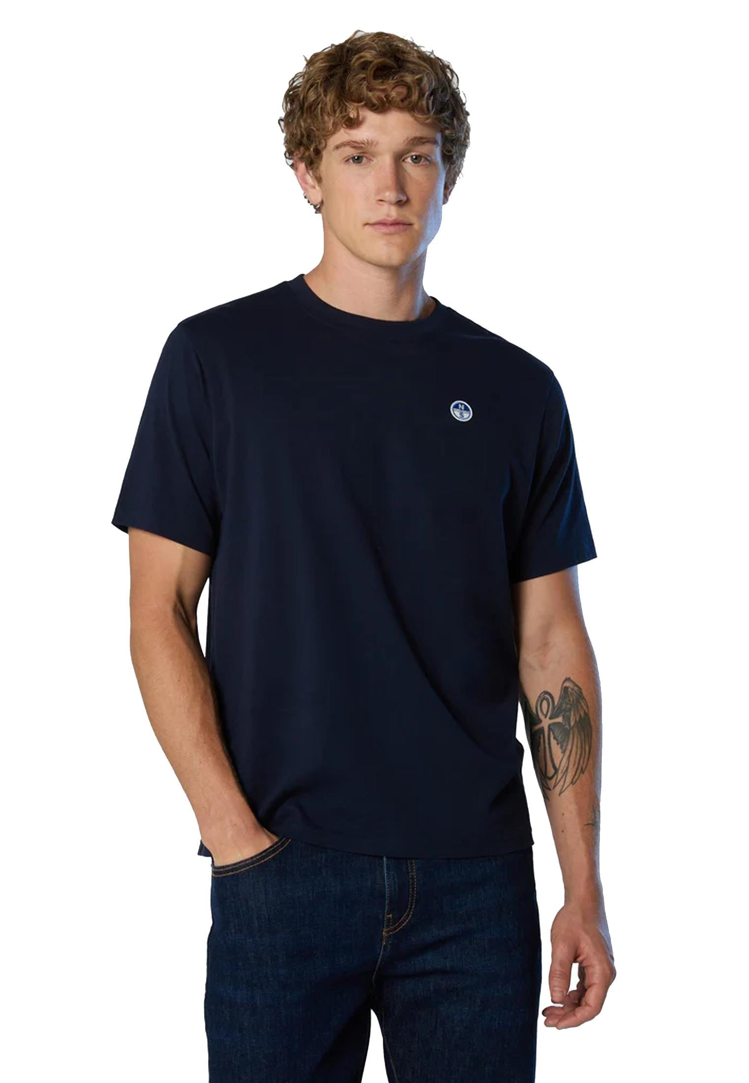 T-shirt girocollo blu cotone North Sails P26 692990 08020802 NORTH SAILS 