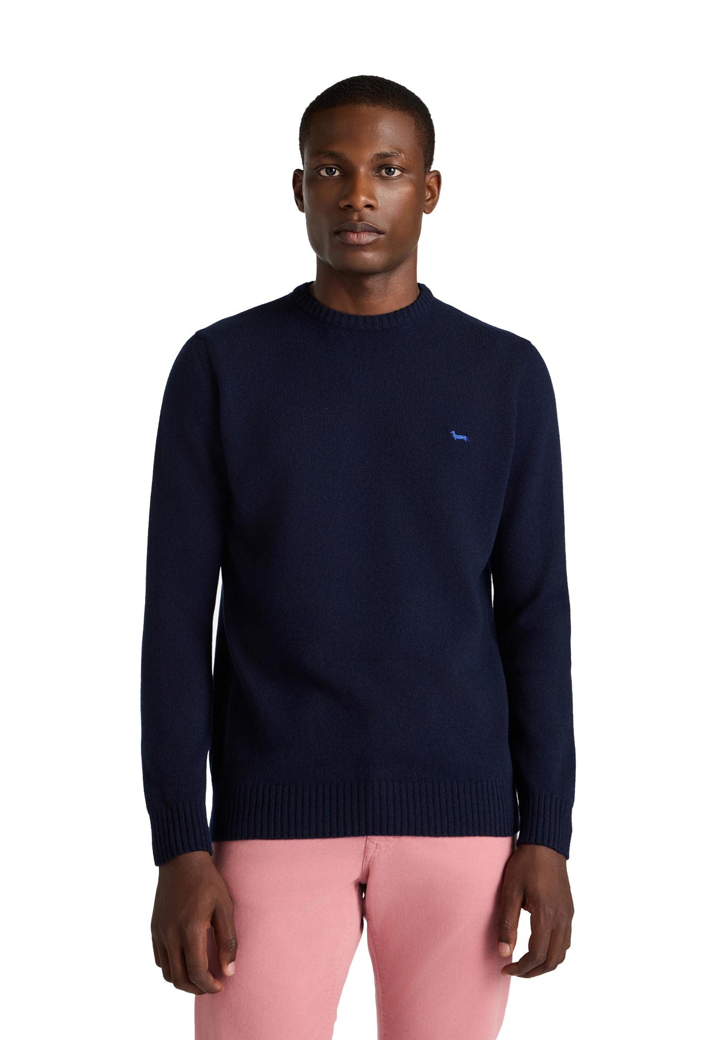 Maglione pullover blu misto lana e cashmere Harmont & Blaine A25 HRP396030703 801801 HARMONT&BLAINE 