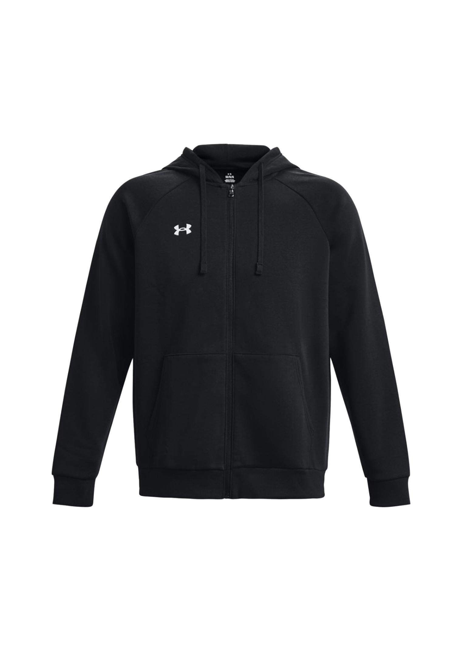 Felpa con cappuccio e zip nera Rival Fleece sportiva allenamento Under Armour A25 77-1379767 00010001 UNDER ARMOUR 