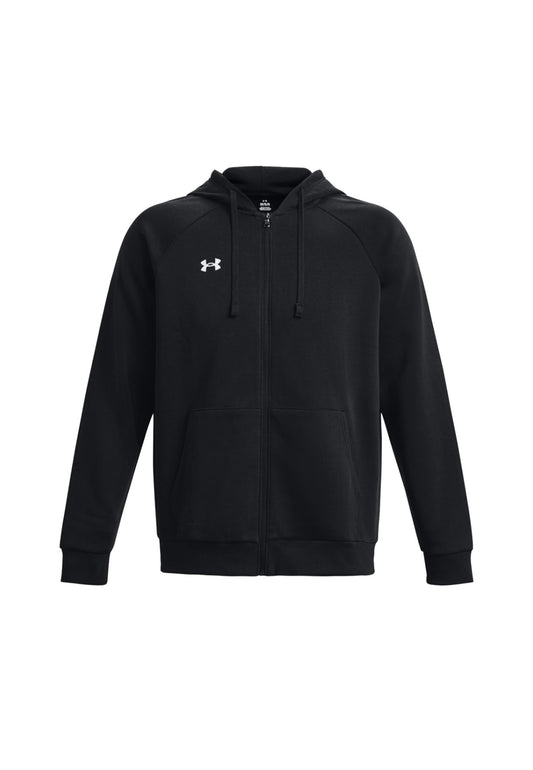 Felpa con cappuccio e zip nera Rival Fleece sportiva allenamento Under Armour A25 77-1379767 00010001 UNDER ARMOUR 