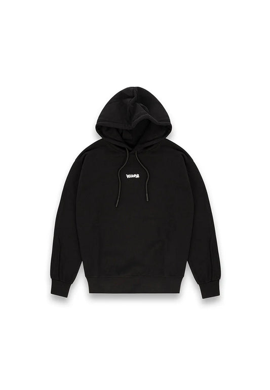 Felpa con cappuccio nera cotone Disclaimer A25 25IDS55100 //NERO/NERO DISCLAIMER 