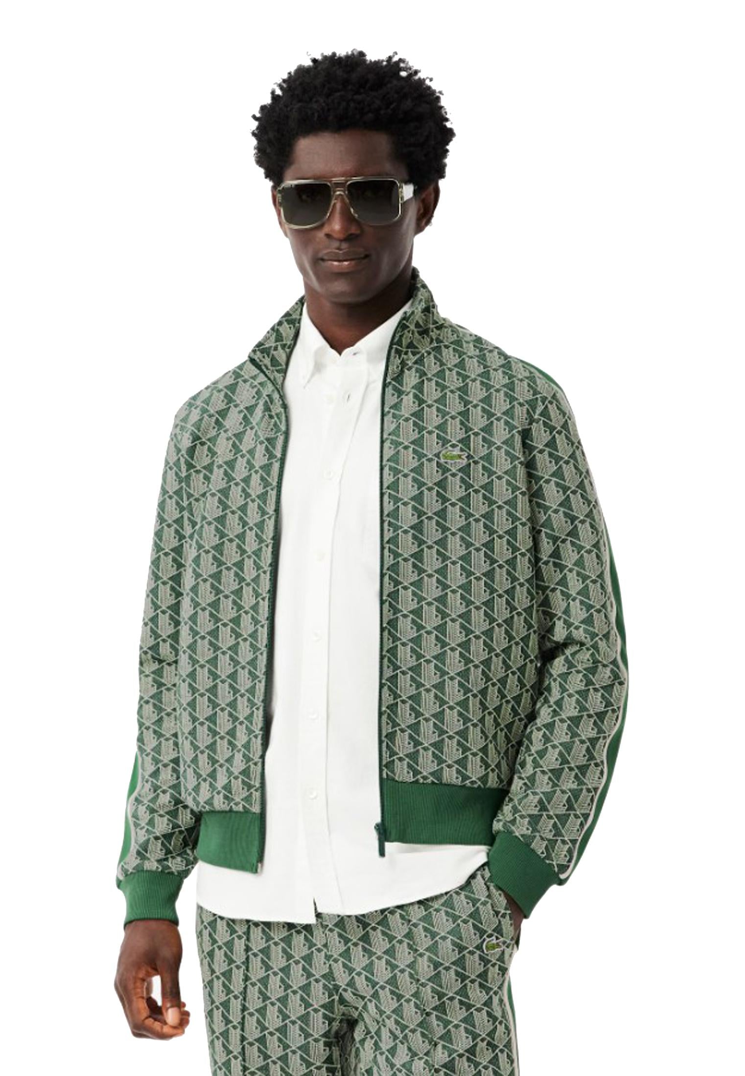 Felpa tuta full zip verde Lacoste P26 SH1368 D1RD1R LACOSTE 