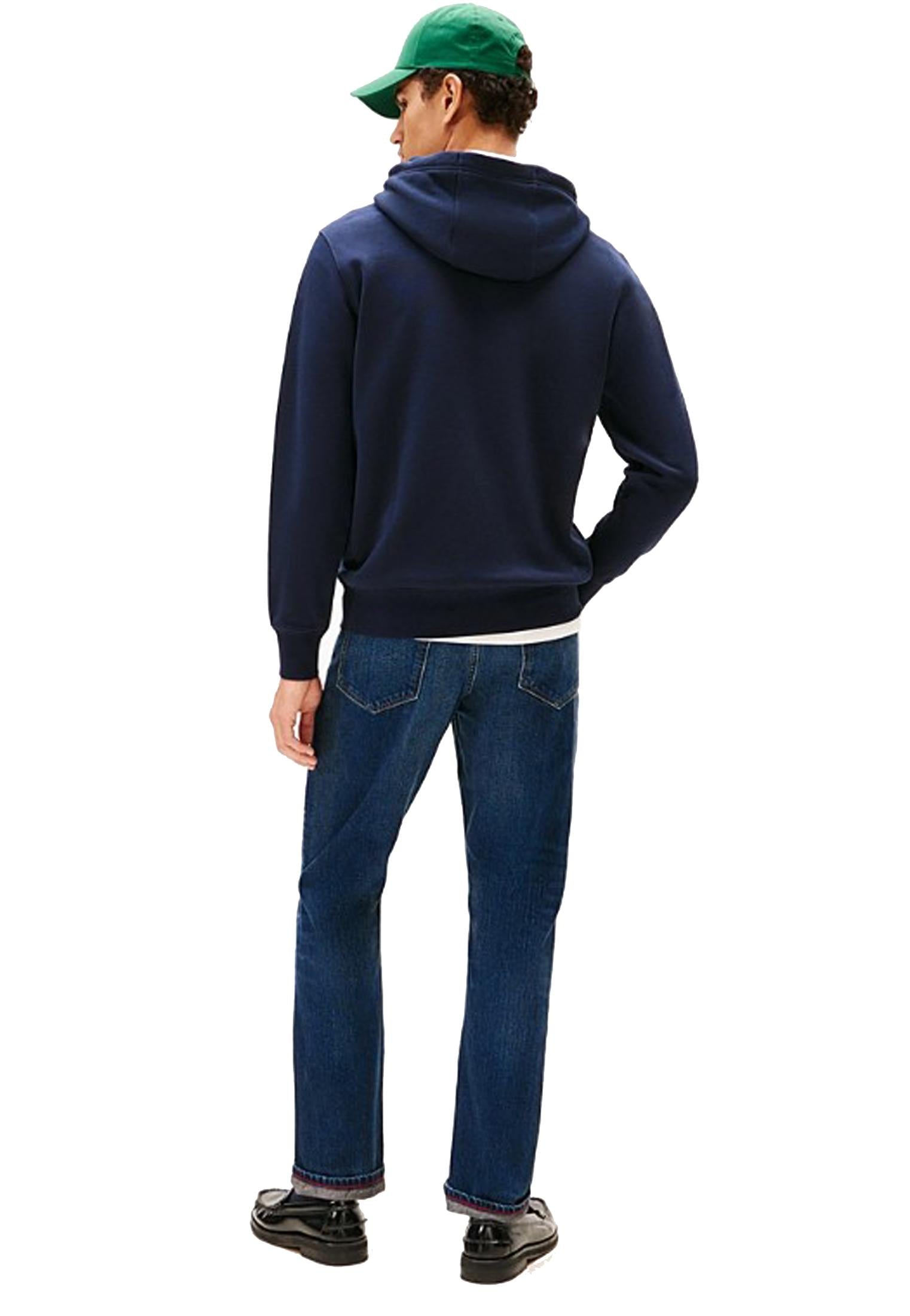 Felpa con cappuccio blu misto cotone Tommy Hilfiger P26 MW0MW41427DW5 DW5DW5 TOMMY HILFIGER PRE 