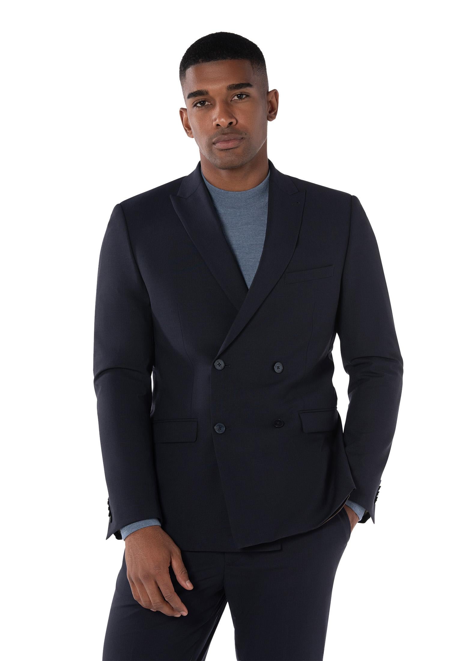 Giacca blu blazer slim fit Silvestro Benvenuto P26 7842/3767 //0680 BENVENUTO. 