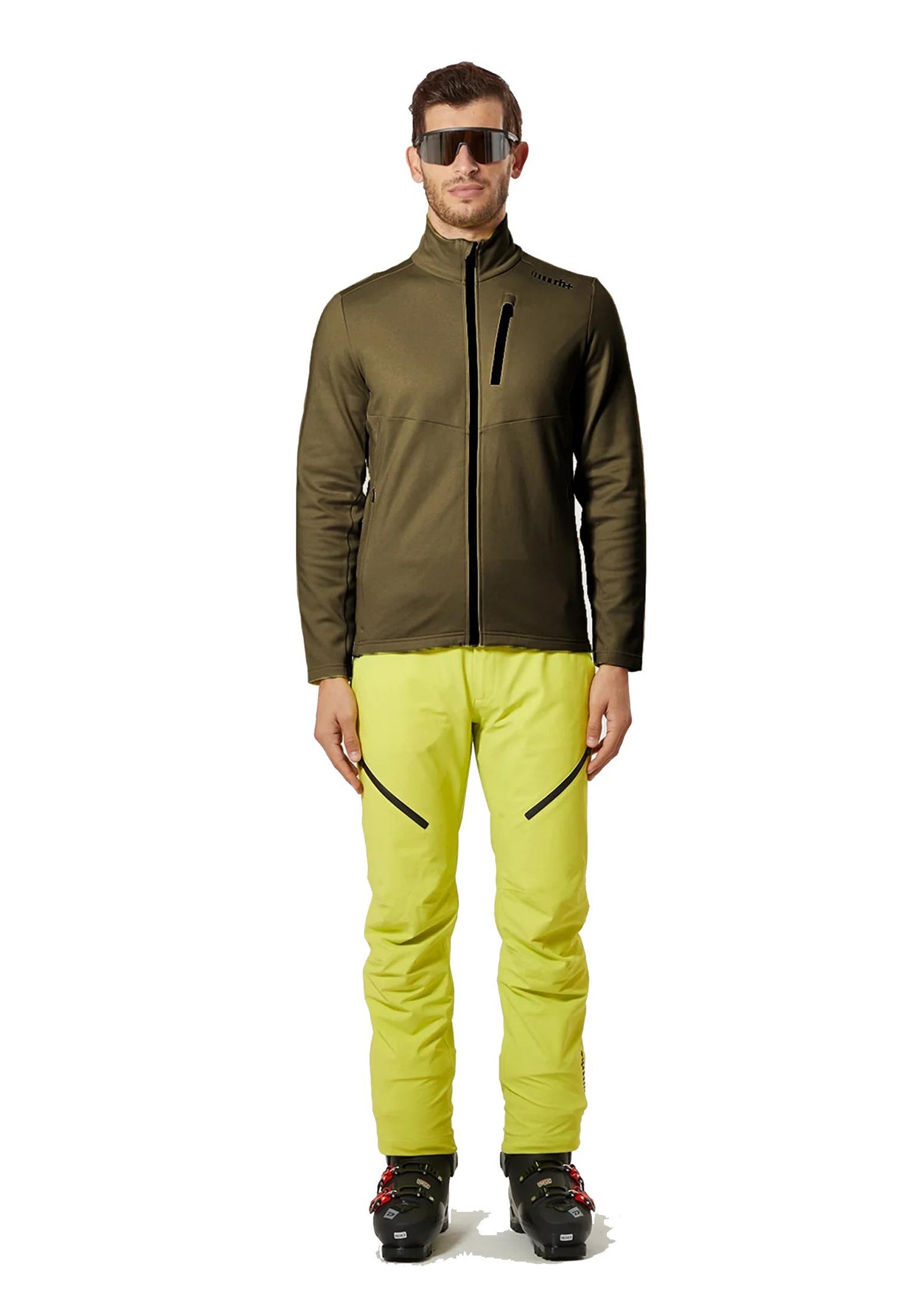 Felpa pile tecnica full zip sci verde kaki RH+ A25 IZU3238 561561 RH+ 