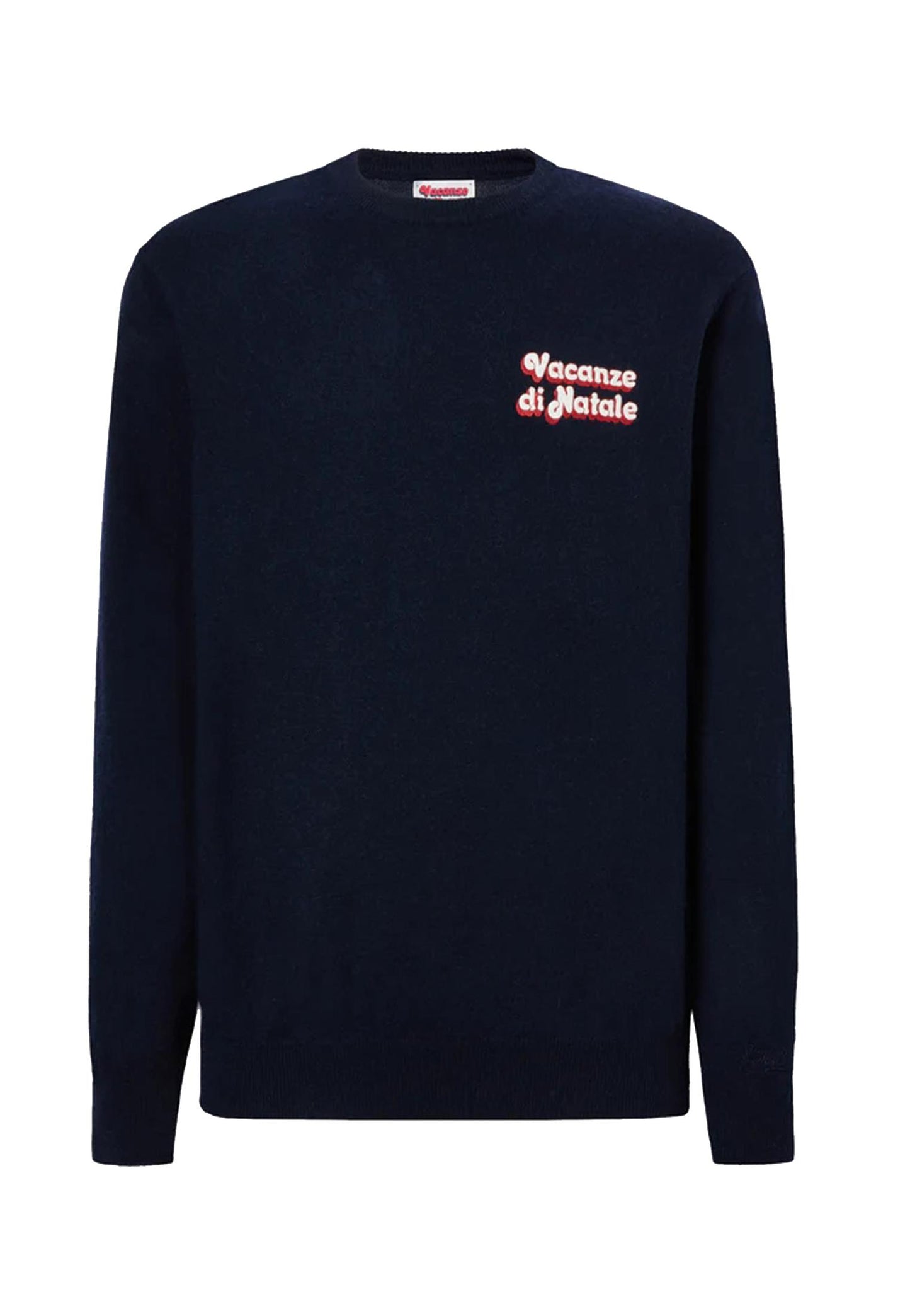 Maglione girocollo blu misto lana cashmere Vacanze di Natale Heron MC2 Saint Barth A25 HER0024 00013I00013I MC2 