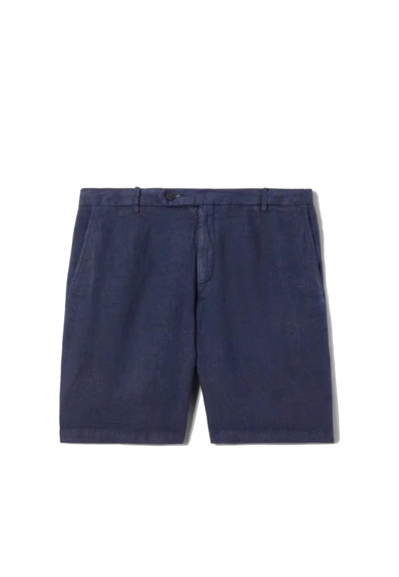 Pantaloni corti bermuda blu lino Sebastian MC2 Saint Barth P26 SEB0001 00119L00119L MC2 