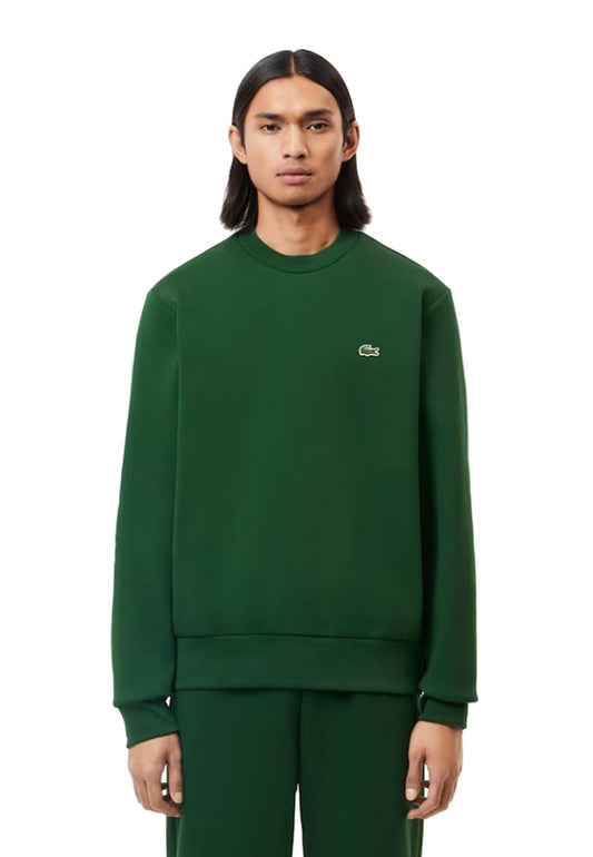 Felpa girocollo verde con logo Lacoste A24 SH9608 132132 LACOSTE 
