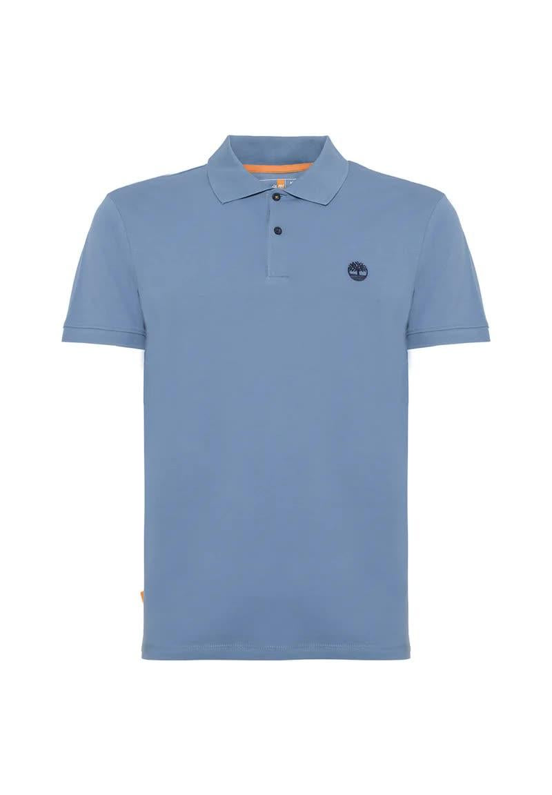 Polo azzurra cotone Elasticizzata Merrymeeting River Timberland P24 TB0A2DJED J51J51 TIMBERLAND 