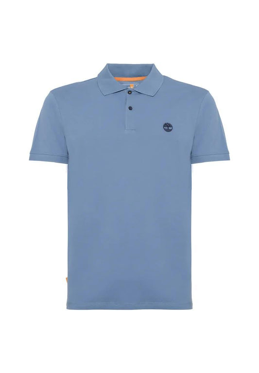 Polo azzurra cotone Elasticizzata Merrymeeting River Timberland P24 TB0A2DJED J51J51 TIMBERLAND 