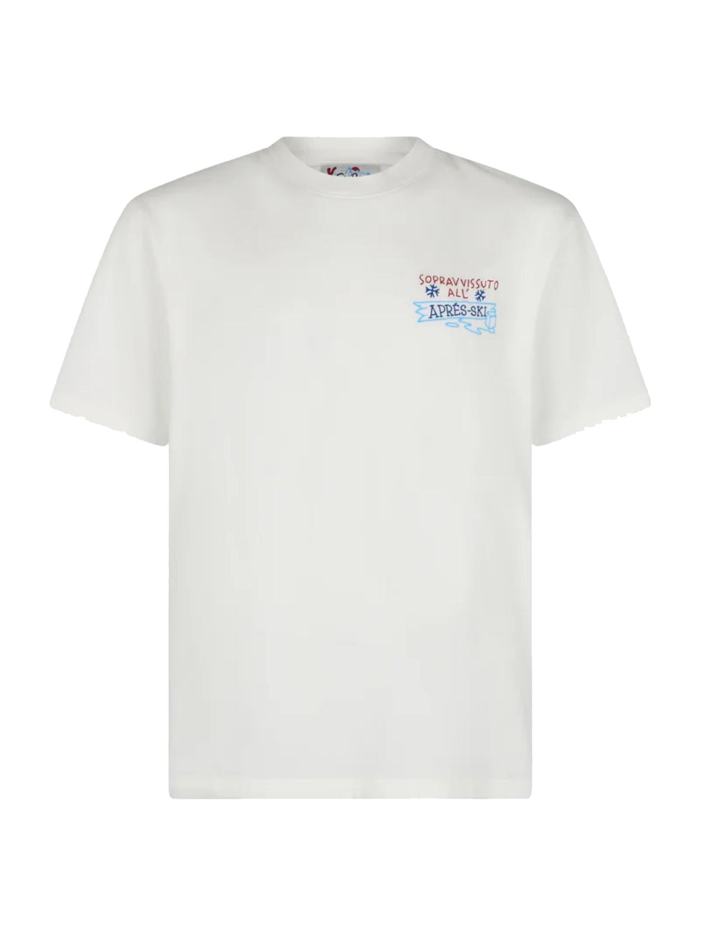 T-shirt in cotone con ricamo bianca MC2 Saint Barth A24