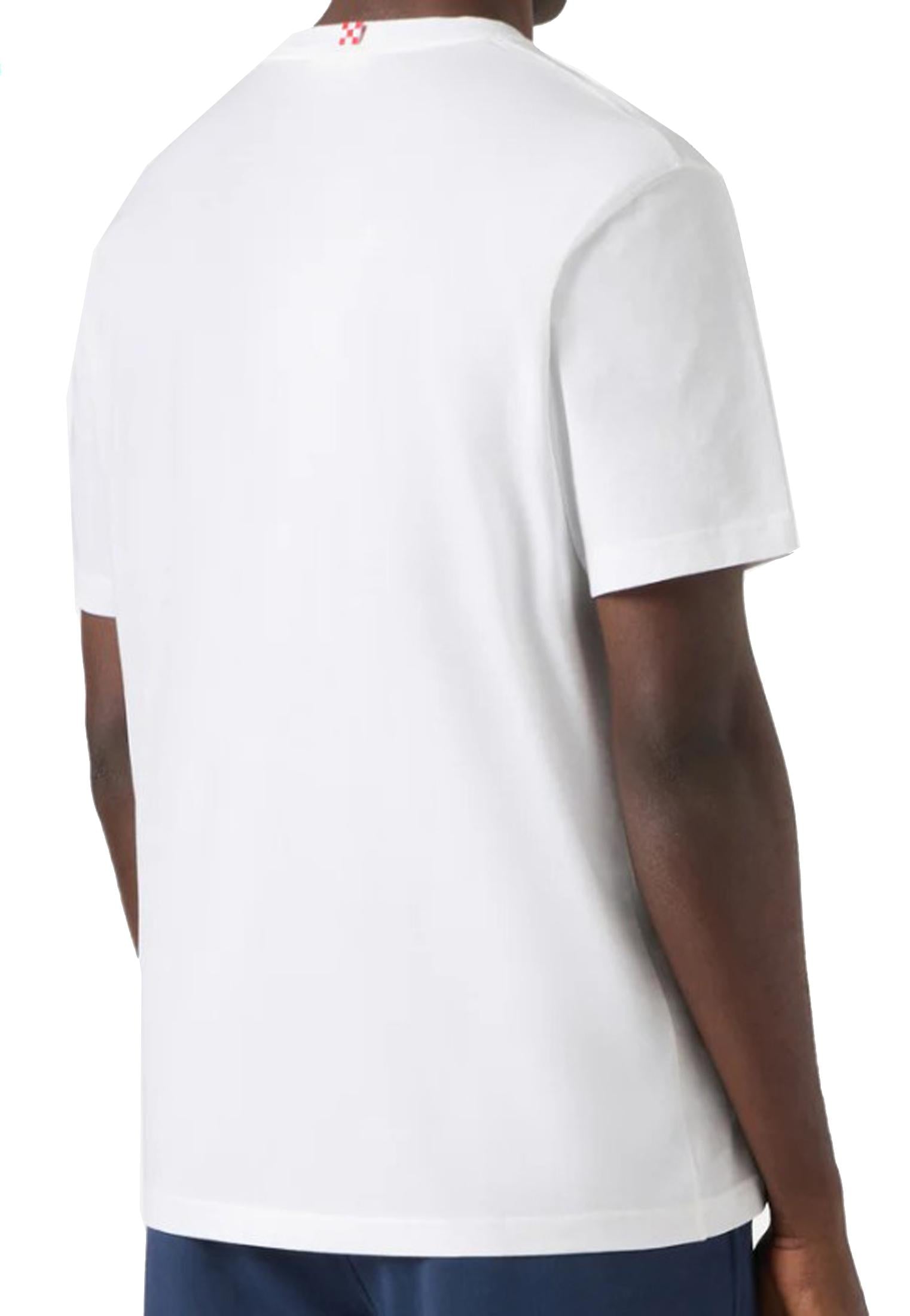 T-shirt bianca cotone Portofino Big 4 MC2 Saint Barth P26 POT0001 00156L00156L MC2 