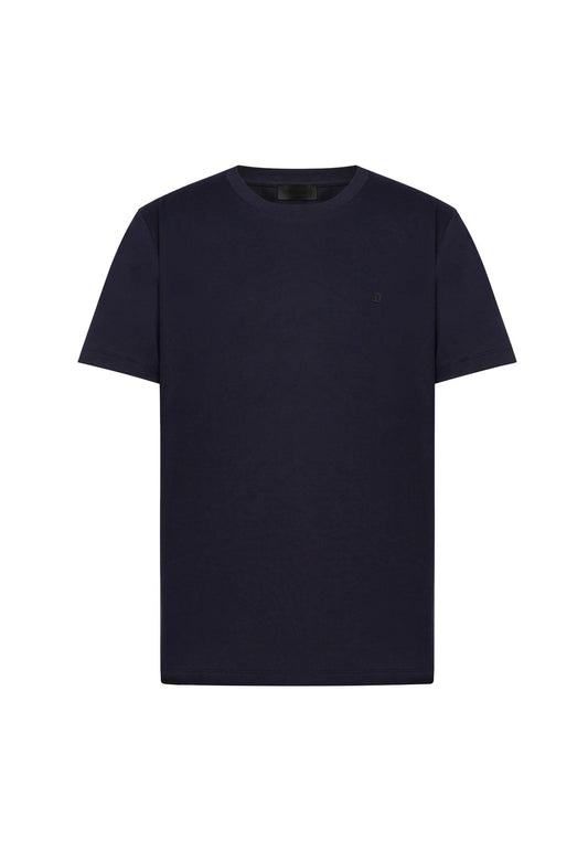 T-shirt girocollo blu cotone regular fit Dondup P26 US198 JF0271U ZL4890 DONDUP 