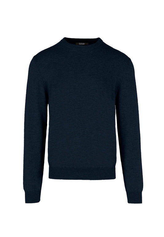 Maglione girocollo blu lana merino Bomboogie A25 MM8817 KWF5205F BOMBOOGIE 