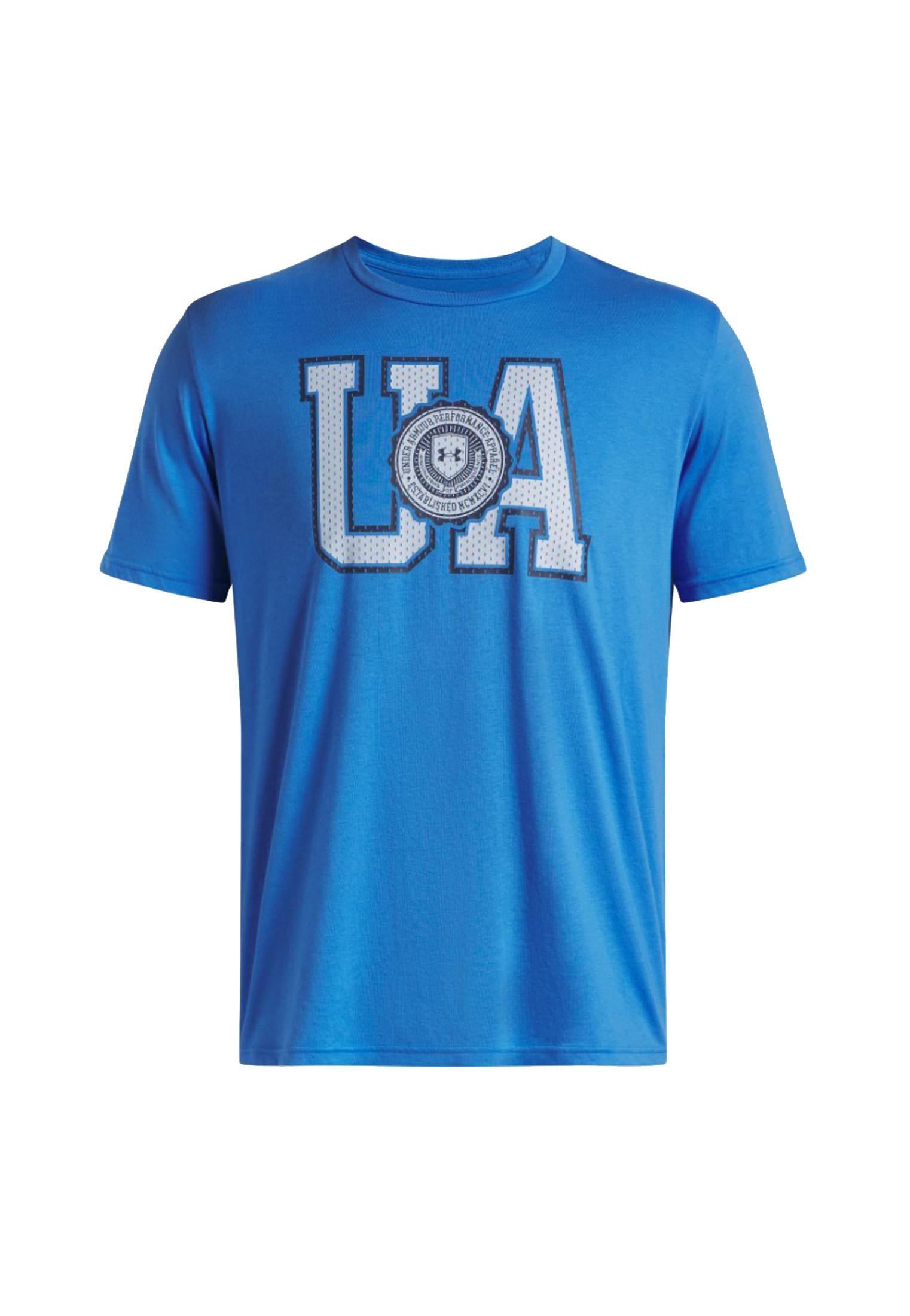 T-shirt girocollo blu College Crest Logo Under Armour A25 77-6005611 04020402 UNDER ARMOUR 