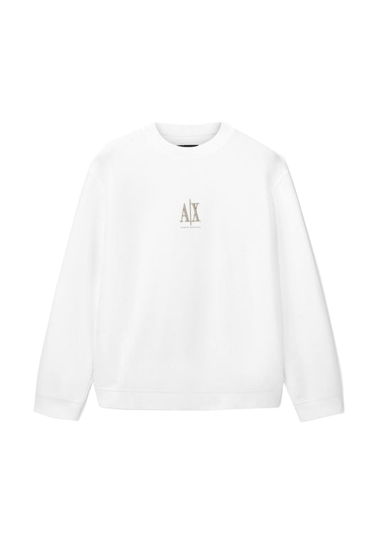 Felpa bianca girocollo misto cotone Armani Exchange A25 XM000368 AF10818 U0009U0009 ARMANI EXCHANGE 