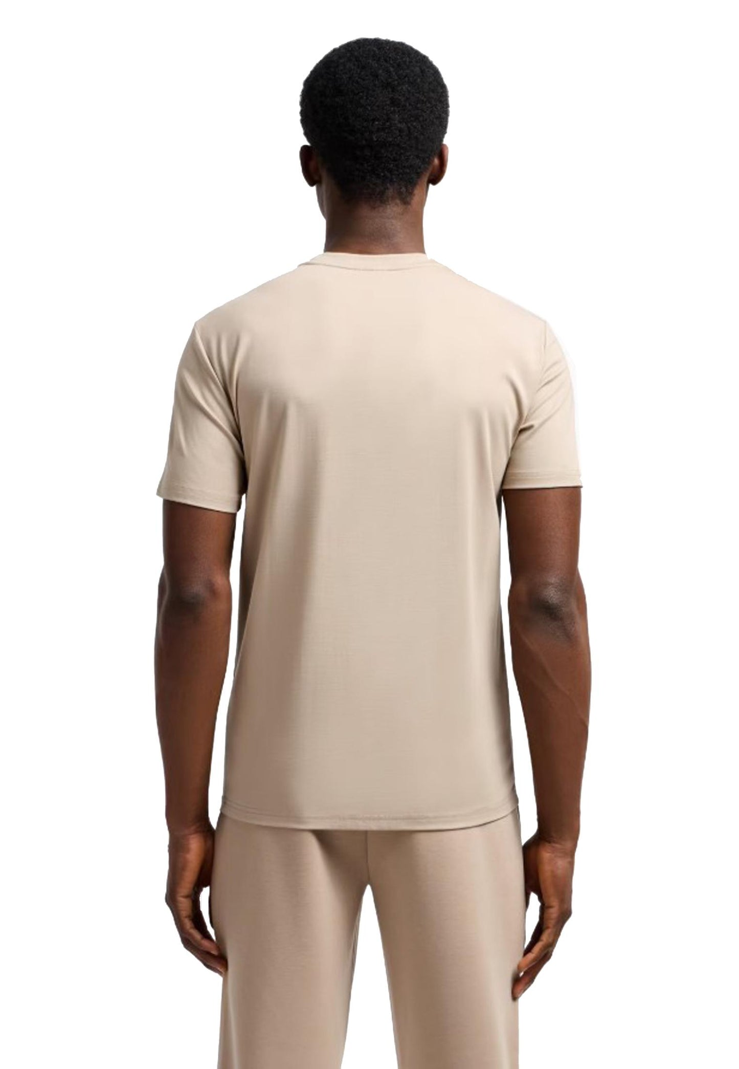 T-shirt girocollo beige misto viscosa logo scudetto EA7 Armani P25 8NPT16 PJRGZ U6155U6155 EA7 