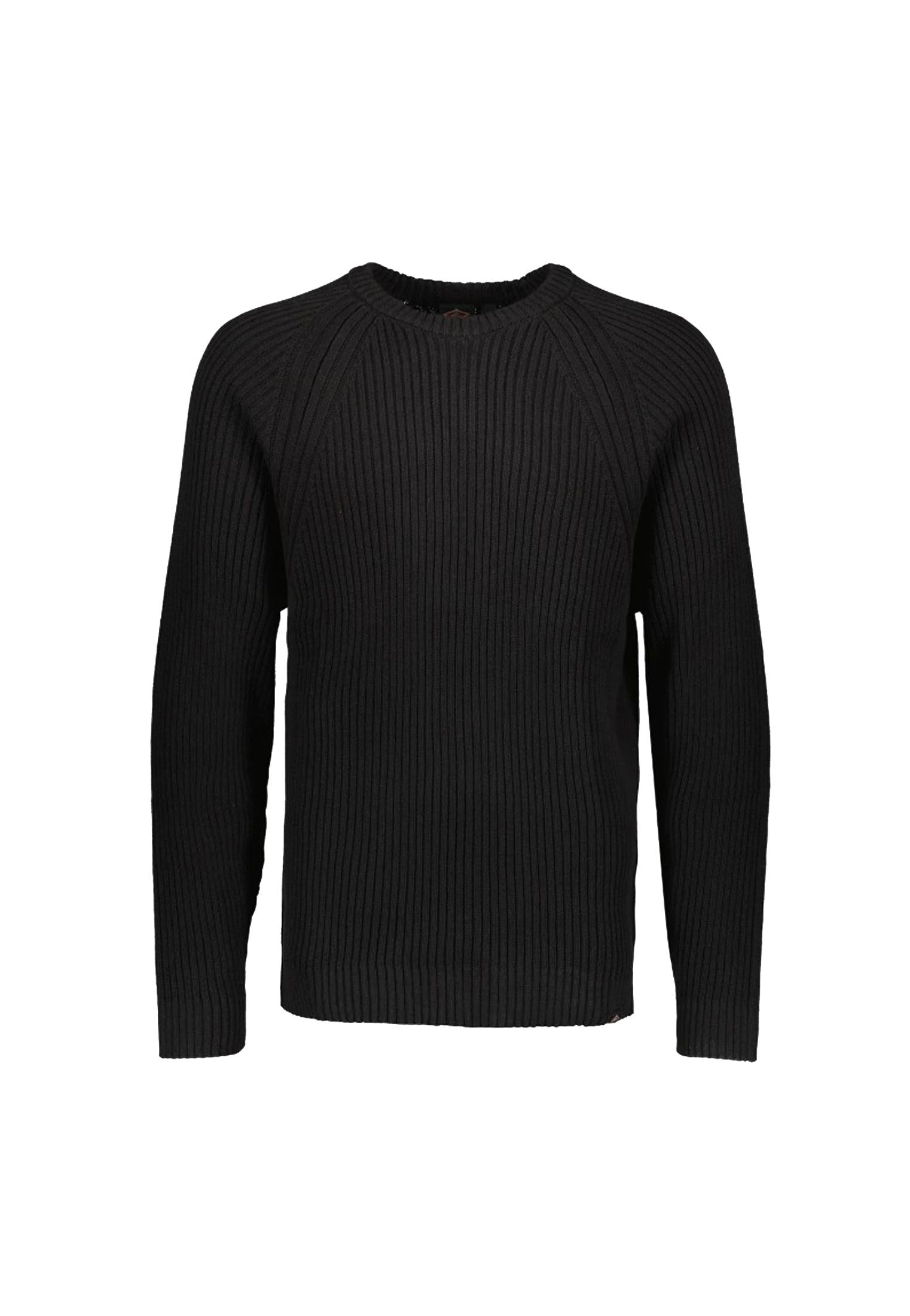 Maglione girocollo cotone trama nero Bear A25 BM501W25 5050 BEAR 