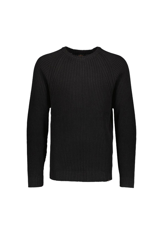 Maglione girocollo cotone trama nero Bear A25 BM501W25 5050 BEAR 