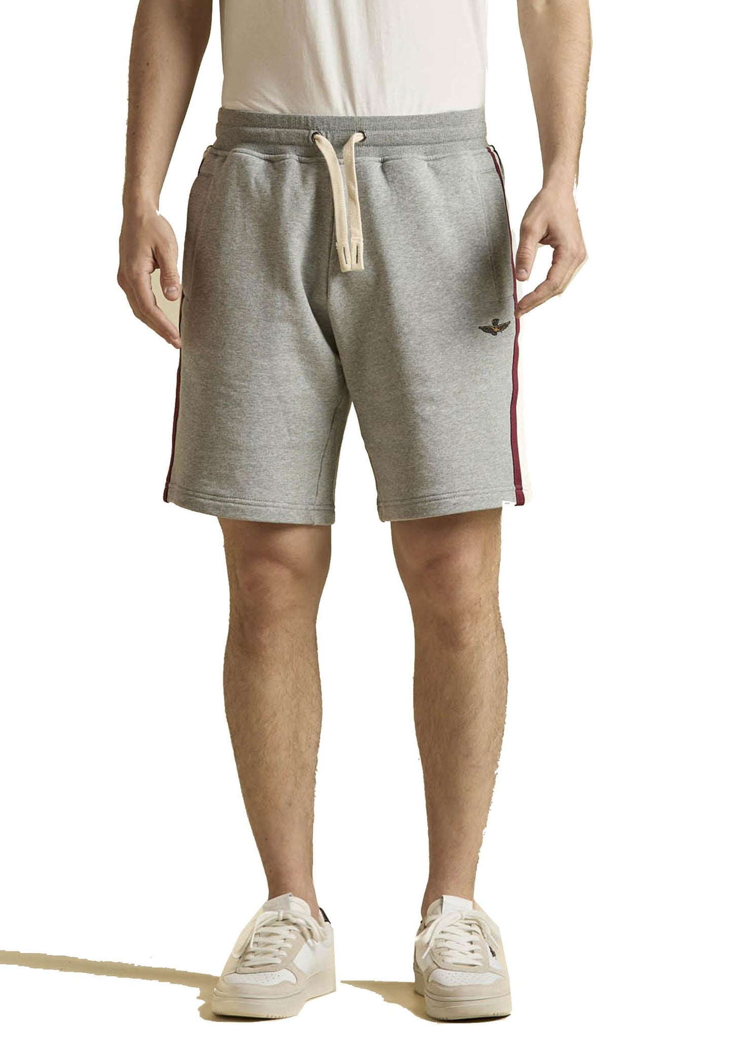 Pantaloni corti shorts sportivi felpati grigi Aeronautica Militare P26 261BF0030UF00677 1717117171 AERONAUTICA MILITARE 