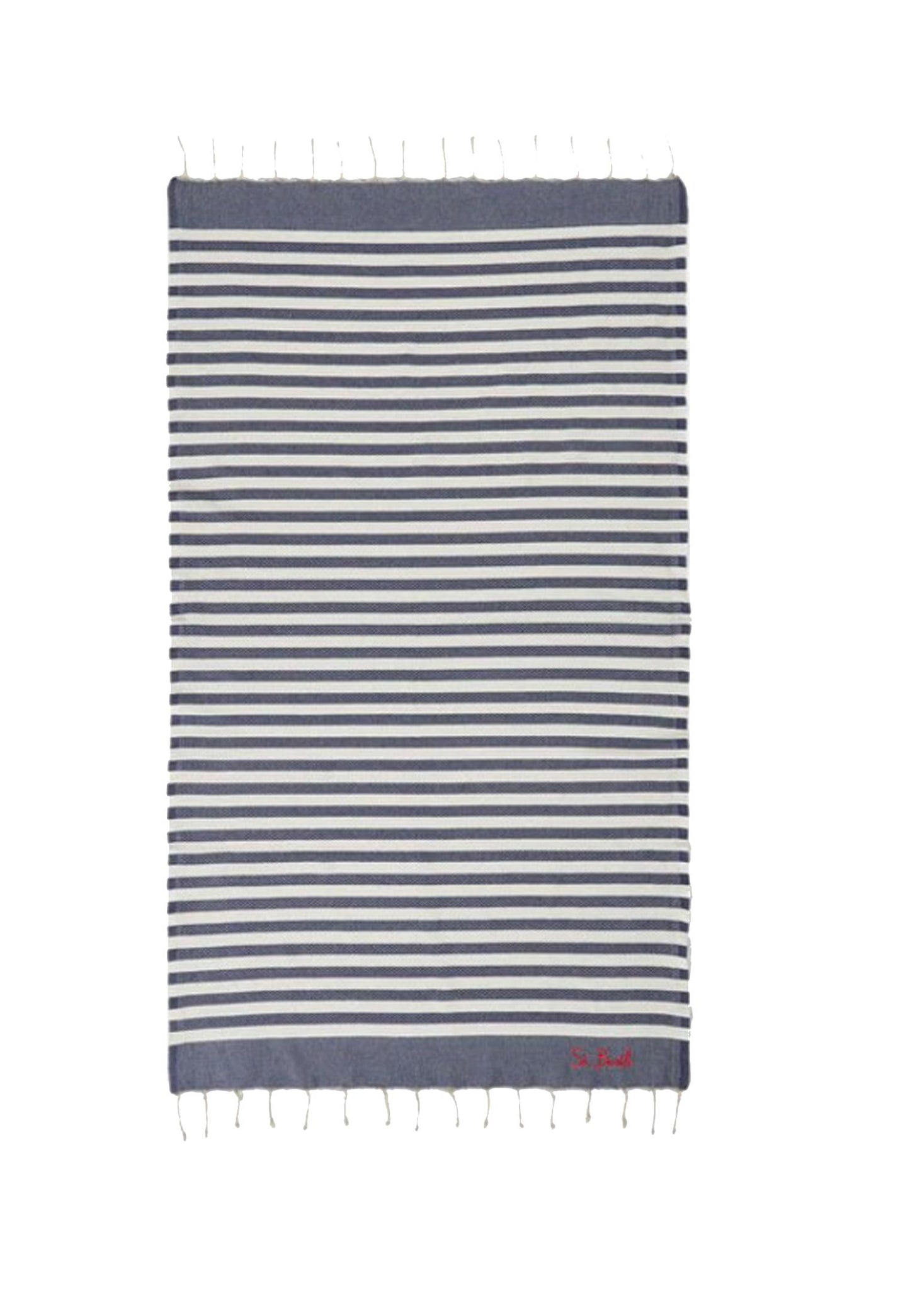 Telo mare spiaggia rigato blu bianco cotone MC2 Saint Barth P26 FOUT012 02757L02757L MC2 
