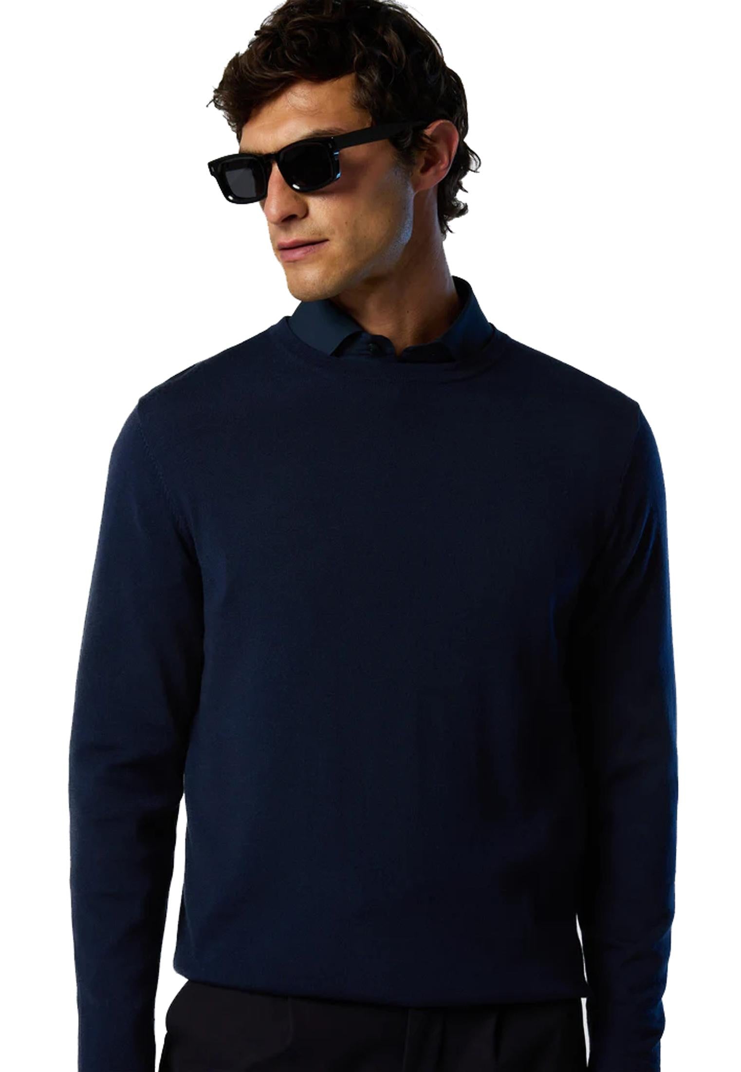 Maglione girocollo blu lana North Sails A25 699218 08020802 NORTH SAILS 
