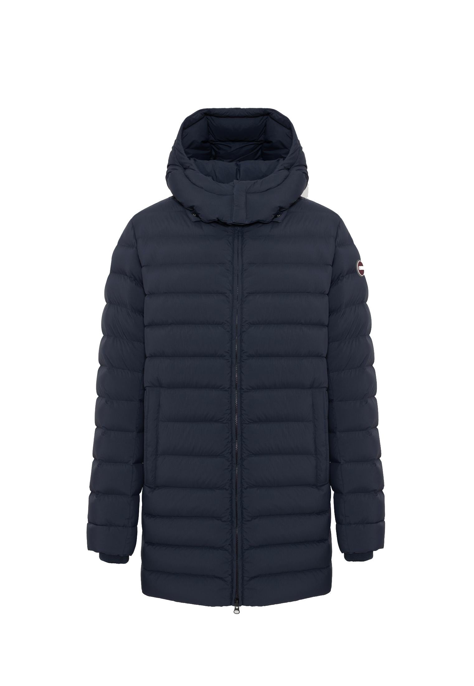 Giubbotto Piumino cappuccio removibile lungo blu spacchi laterali Colmar A25 1264 4ZP68 COLMAR ORIGINALS 