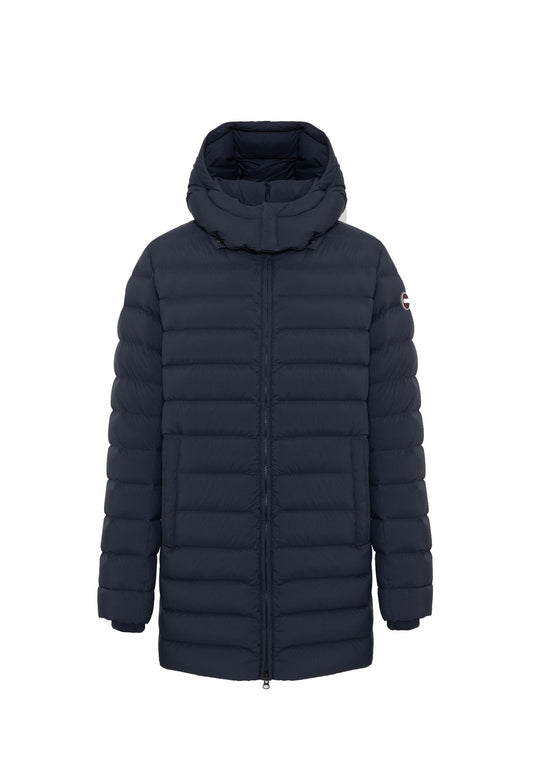 Giubbotto Piumino cappuccio removibile lungo blu spacchi laterali Colmar A25 1264 4ZP68 COLMAR ORIGINALS 