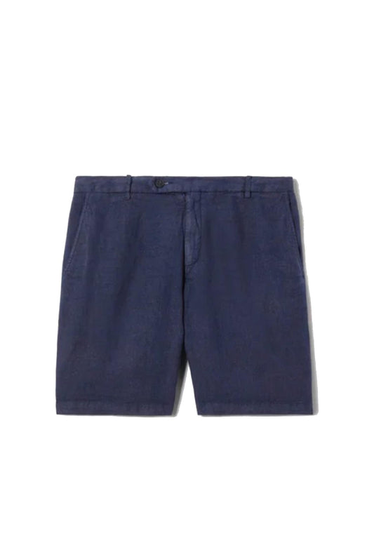Pantaloni corti bermuda blu lino Sebastian MC2 Saint Barth P26 SEB0001 00119L00119L MC2 