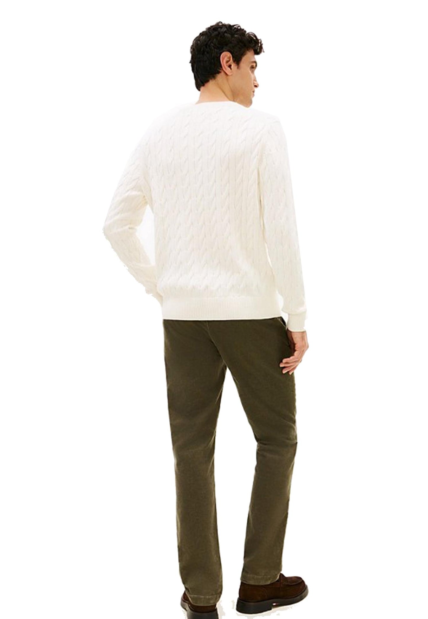 Maglia pullover cotone bianca intrecciata Tommy Hilfiger P26 MW0MW33132Z00 Z00Z00 TOMMY HILFIGER PRE 