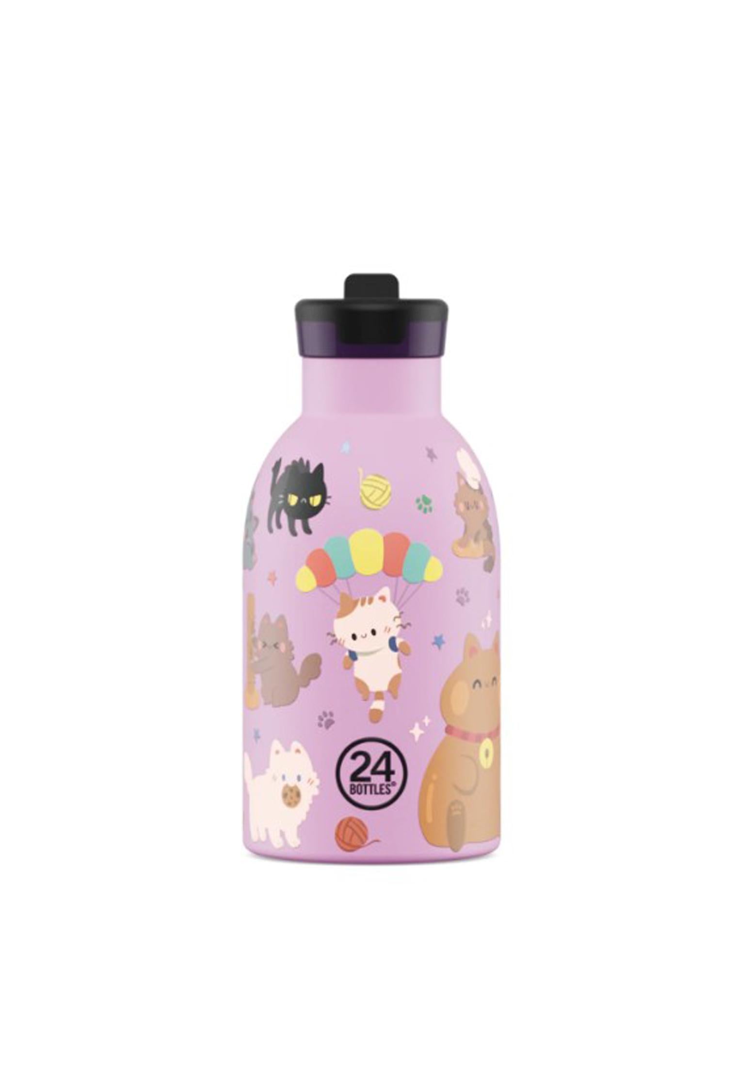 Borraccia termica per bambini rosa Clima Bottle Meow Friends 330 ml 24Bottles 2378- MEOW 330 MLMEOW 24BOTTLES 