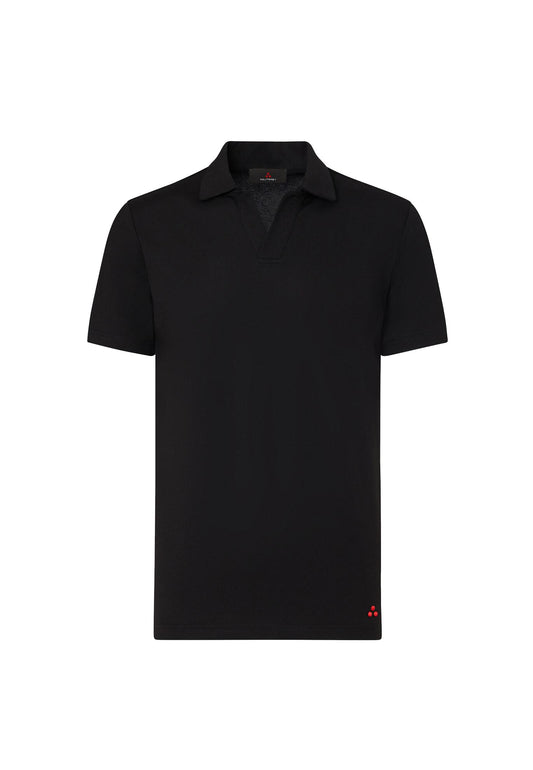 Polo manica corta nera misto cotone New Helgo Peuterey P26 PEU5847 99012182 NERNER PEUTEREY 