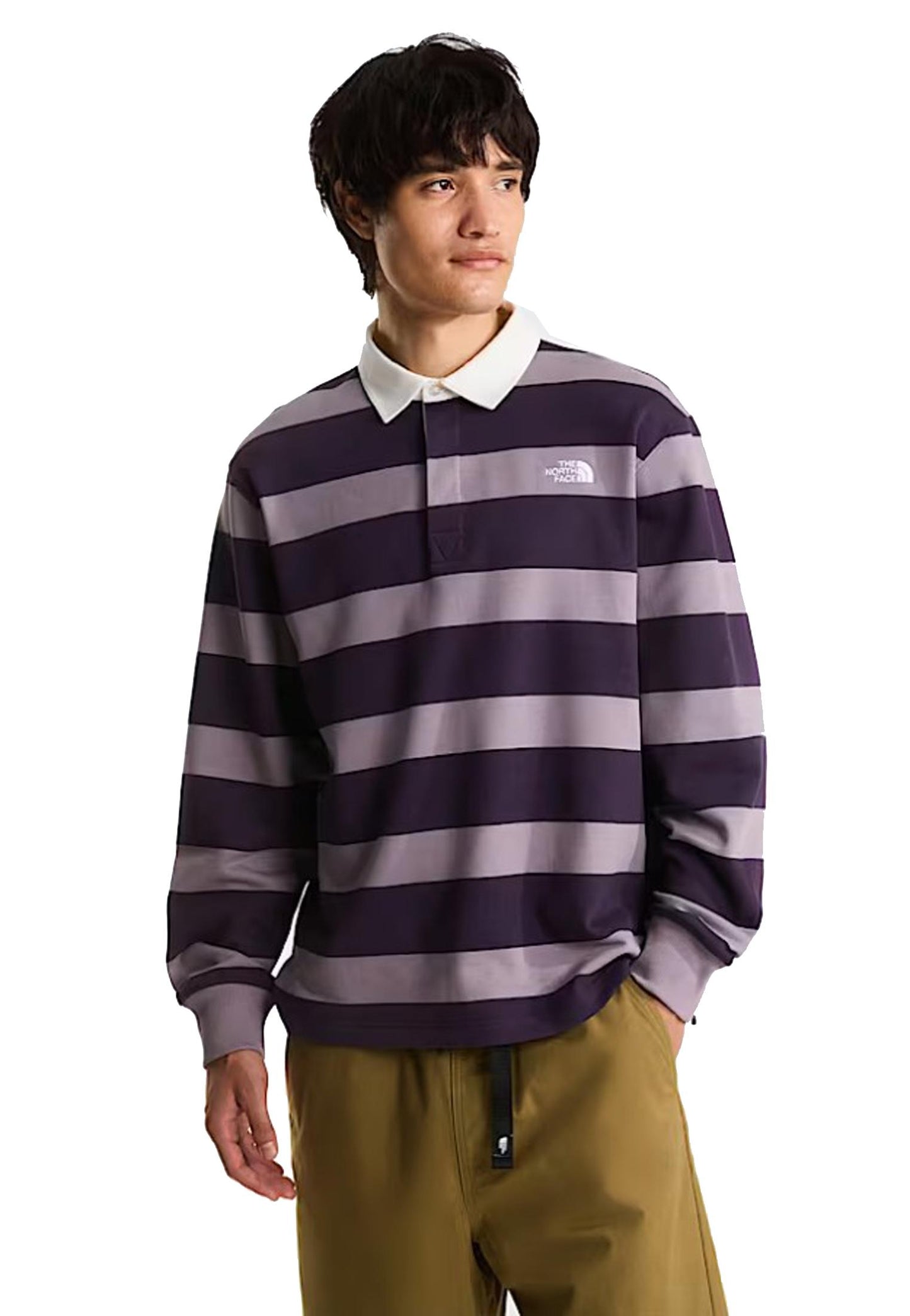 Polo felpa maniche lunghe Rugby viola The North Face P26 NF0A8GAWJN5 PURPLE GREYPURPLE GREY THE NORTH FACE 