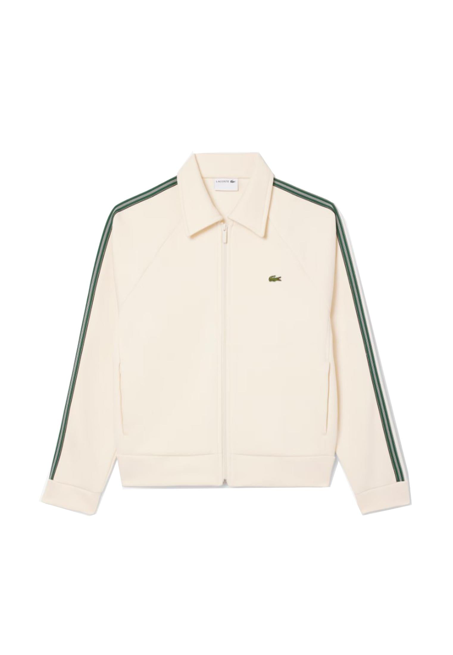 Felpa con zip bianca sportswear Lacoste A25 SH5927 XFJXFJ LACOSTE 