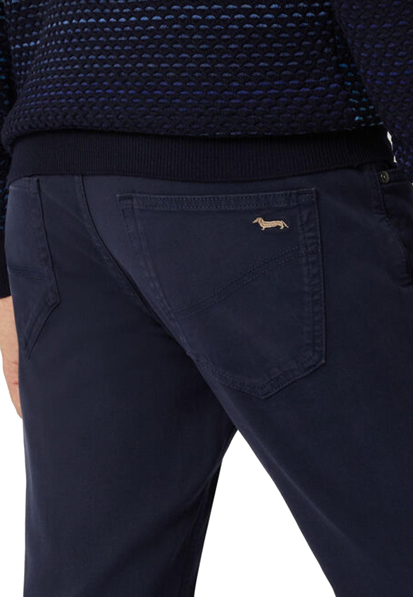 Pantalone blu cotone stretch cinque tasche Harmont&Blaine A23