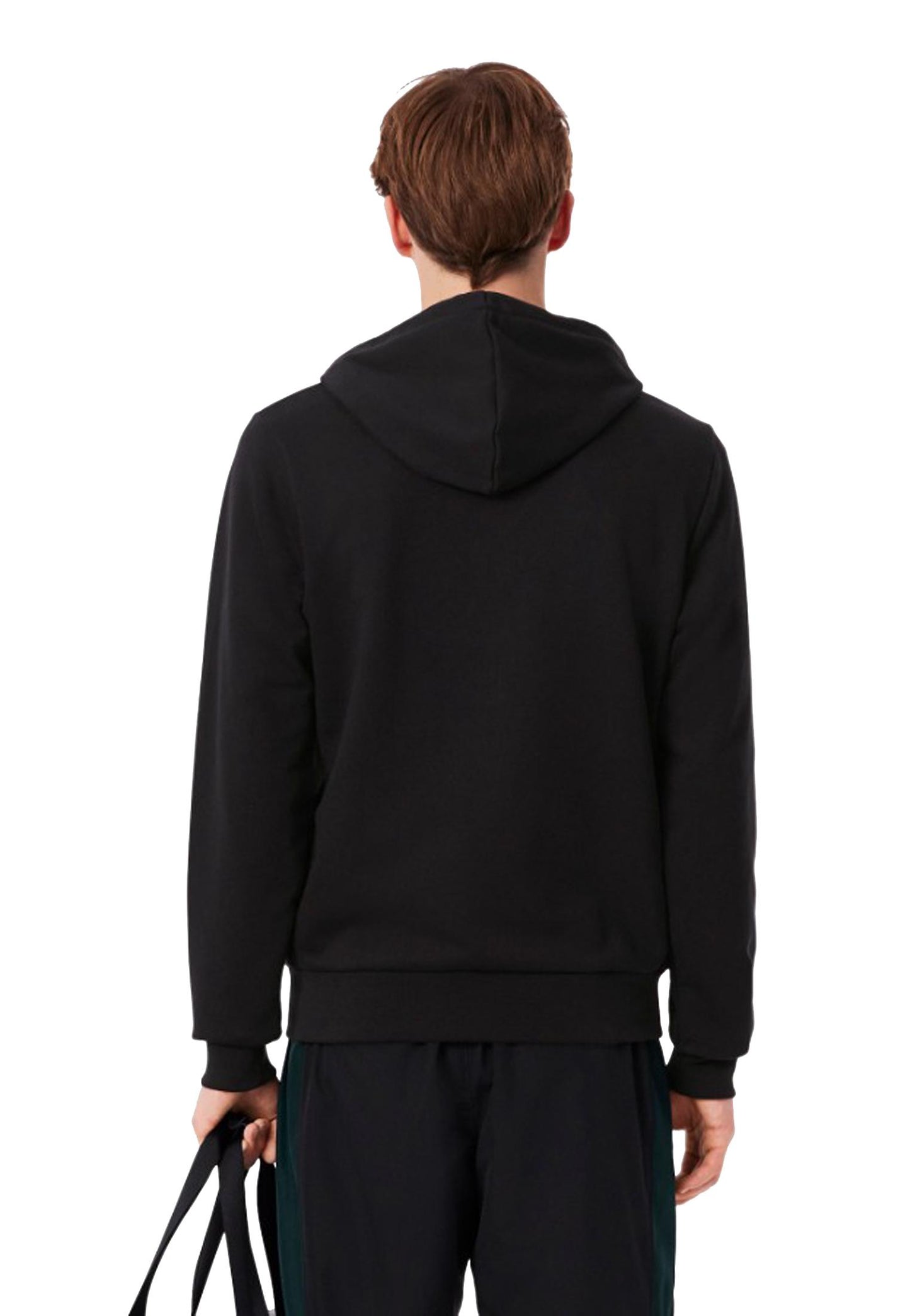 Felpa con cappuccio e zip nera sportiva Lacoste A25 SH5913 6XH6XH LACOSTE 