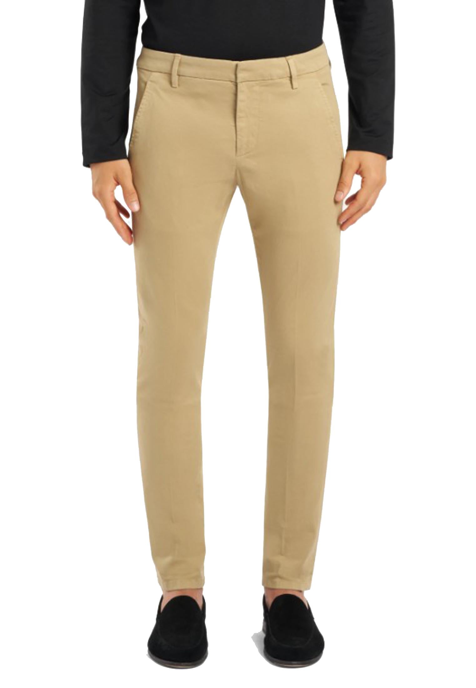 Pantaloni beige slim fit chino vita bassa beige Dondup A25 UP235 GSE043U DU026 DONDUP 