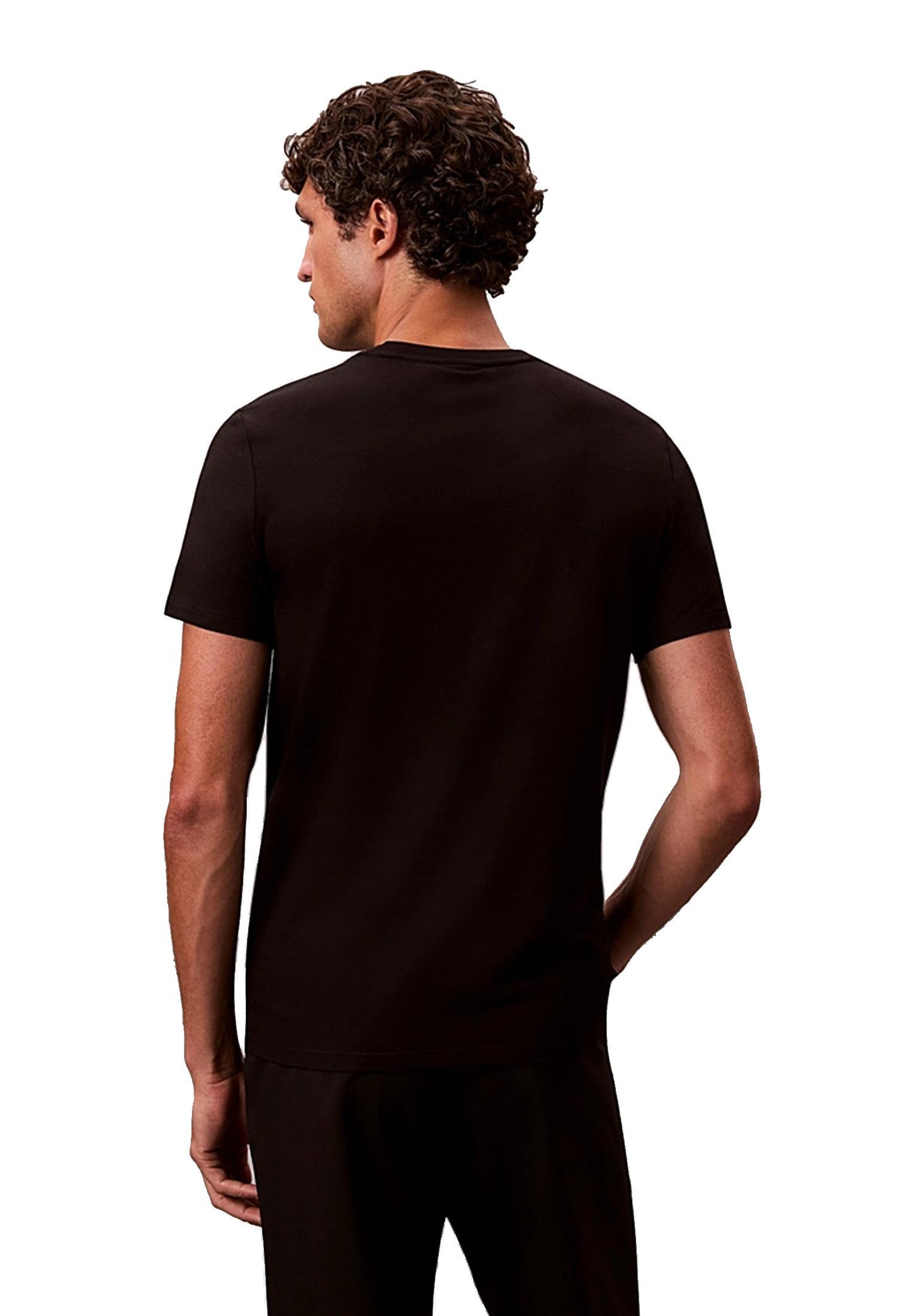 T-shirt nera girocollo cotone Liquid Touch Calvin Klein P26 LV04LC240GUB1 UB1UB1 CALVIN KLEIN PRE 