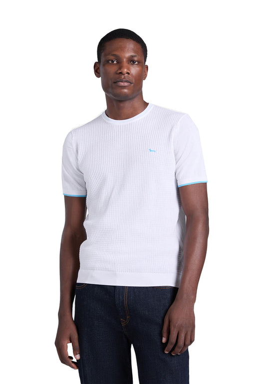 T-shirt in maglia bianca cotone Harmont&Blaine P26 HRQ851031076 100100 HARMONT&BLAINE 